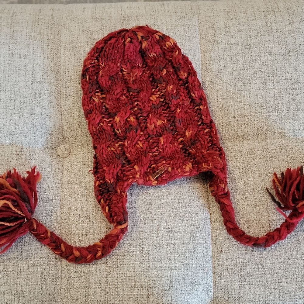 Fossil Red Beanie